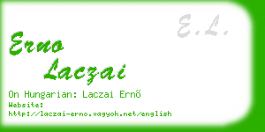 erno laczai business card