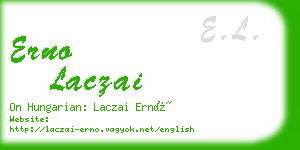 erno laczai business card